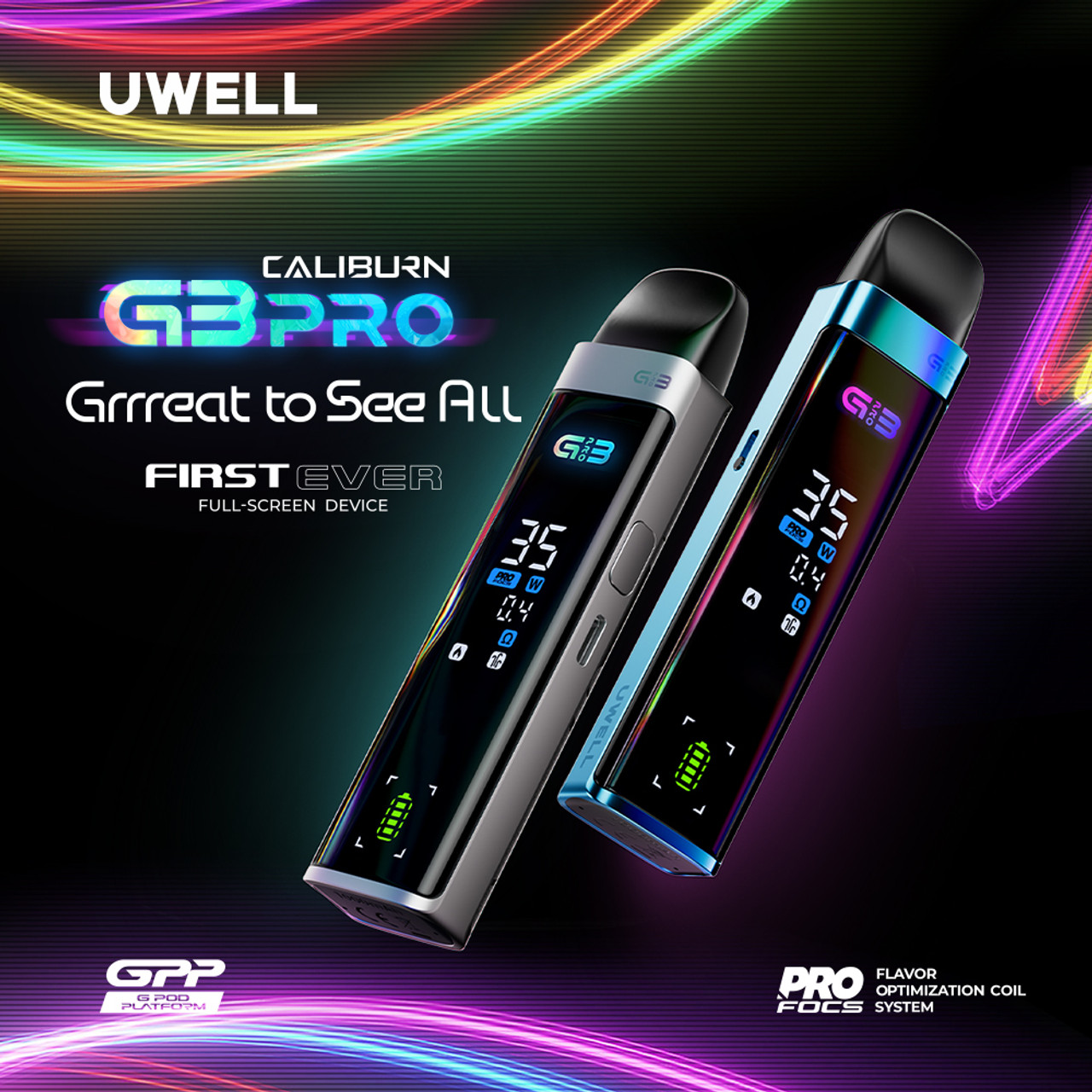 【UWELL】Caliburn-G3Pro Pod咖哩棒電子煙主機